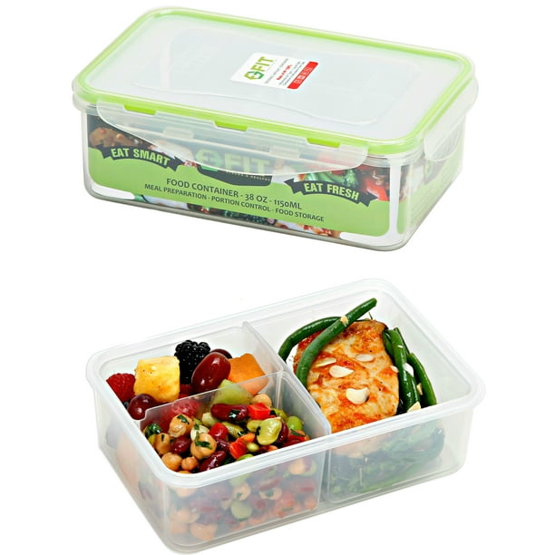 4 Compartments Lunch Box Food Container Bento Storage Boxes For Kids Adults US